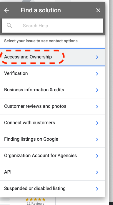 google my business access ownership