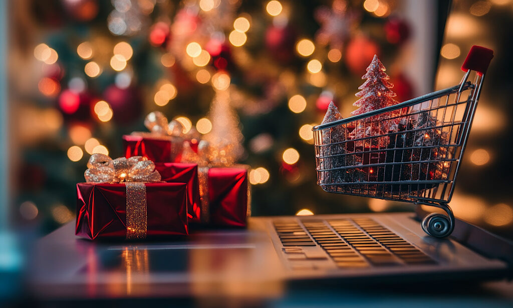 Holiday SEO marketing strategy laptop analytics