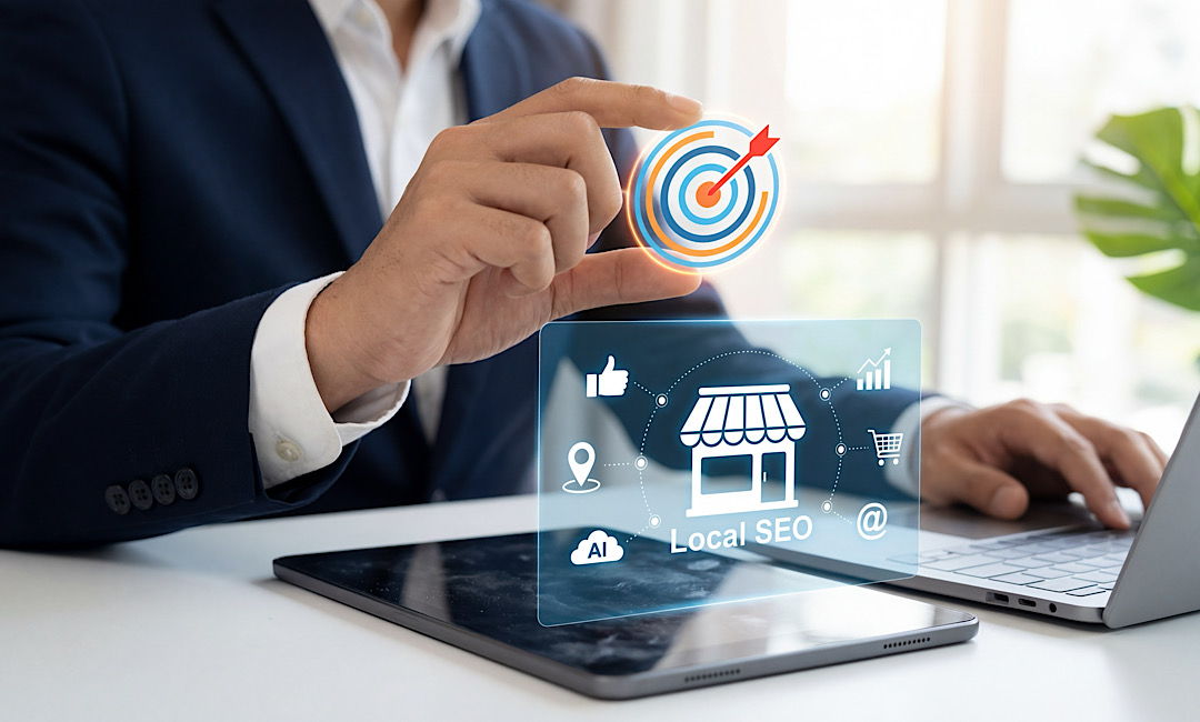 SEO strategy laptop screen in Denver, CO